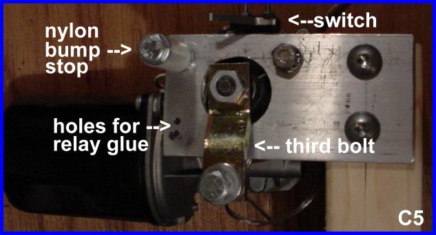 Motor bracket top view