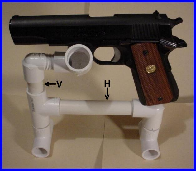 Pistol Rest made from ''SCH 40'' PVC